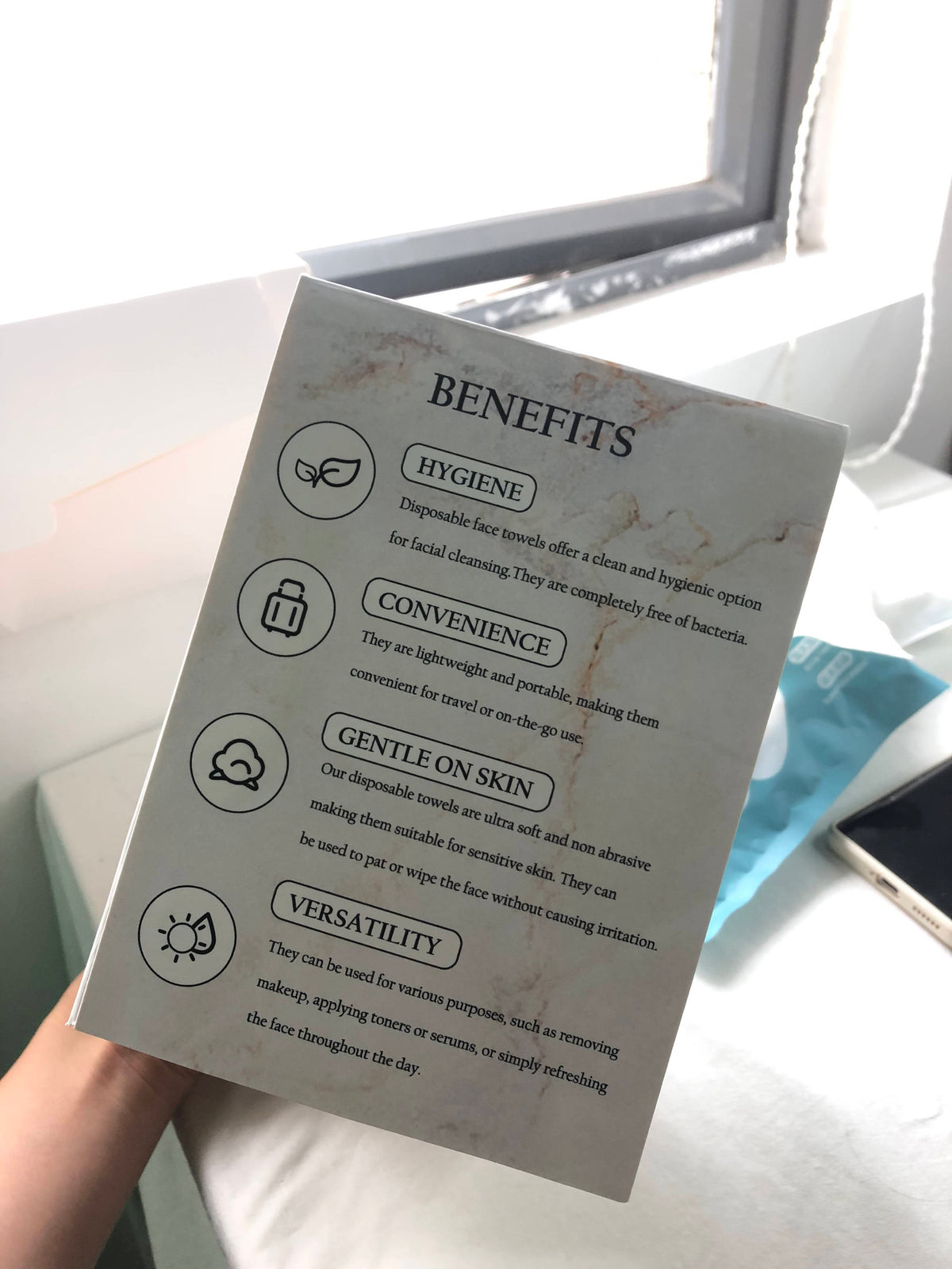 XL Disposable facial towels